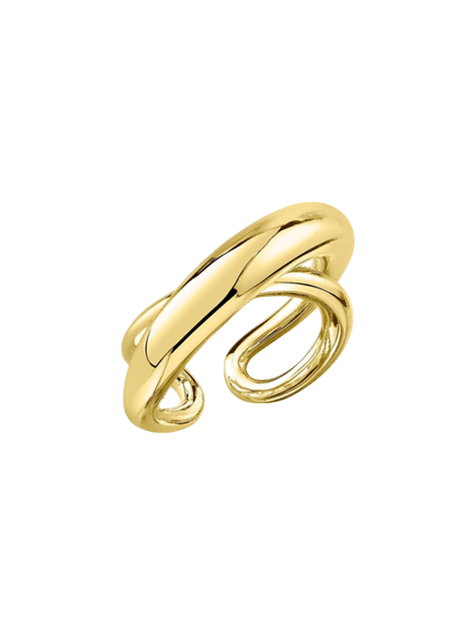 Great twisted ear cuff yellow gold plated